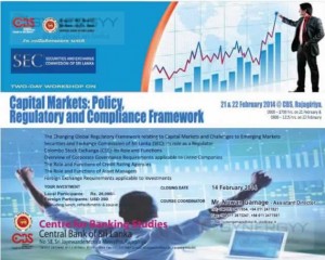 Capital Markets Policy, Regulatory and Compliance Framework of 2 days workshops