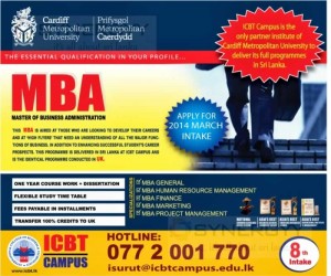 Cardiff Metropolitan University MBA (Master of Business Administration) in Sri Lanka