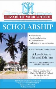 Elizabeth Moir School scholarships for A L Courses
