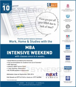 NEXT Campus MBA – Enrolment starts for 20th September 2014 intakes