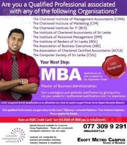 MBA from London Metropolitan University for Qualified Professional