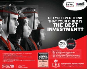 University of Salford Manchester Bachelor Degree Programme in Sri Lanka by IIHE