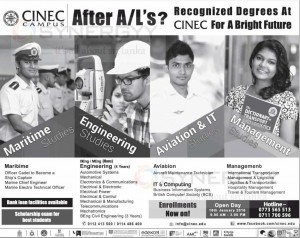 CINEC Degree programme for 2016