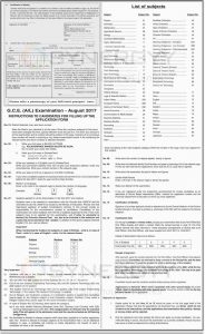 G.C.E (A L) Examination application Form and details