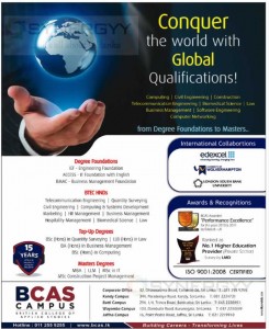 BCAS Campus – Degree Foundation to Master degree Programme Details – February 2014
