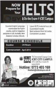 IELTS at ICBT in Colombo