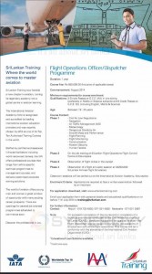 Flight Operations Officer  Dispatcher Programme by Srilankan Airline Training – Applications calls now