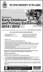 Diploma in Early Childhood and Primary Education- 2014  2015 – From The Open University of Sri Lanka