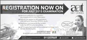 AAT Sri Lanka registration now on for July 2015 examination