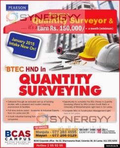 BTEC HND in Quantity Surveying in Sri Lanka by BCAS Campus