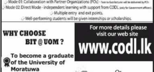 Bachelor of Information Technology (BIT) External Degree by University of Moratuwa – Application Calls now