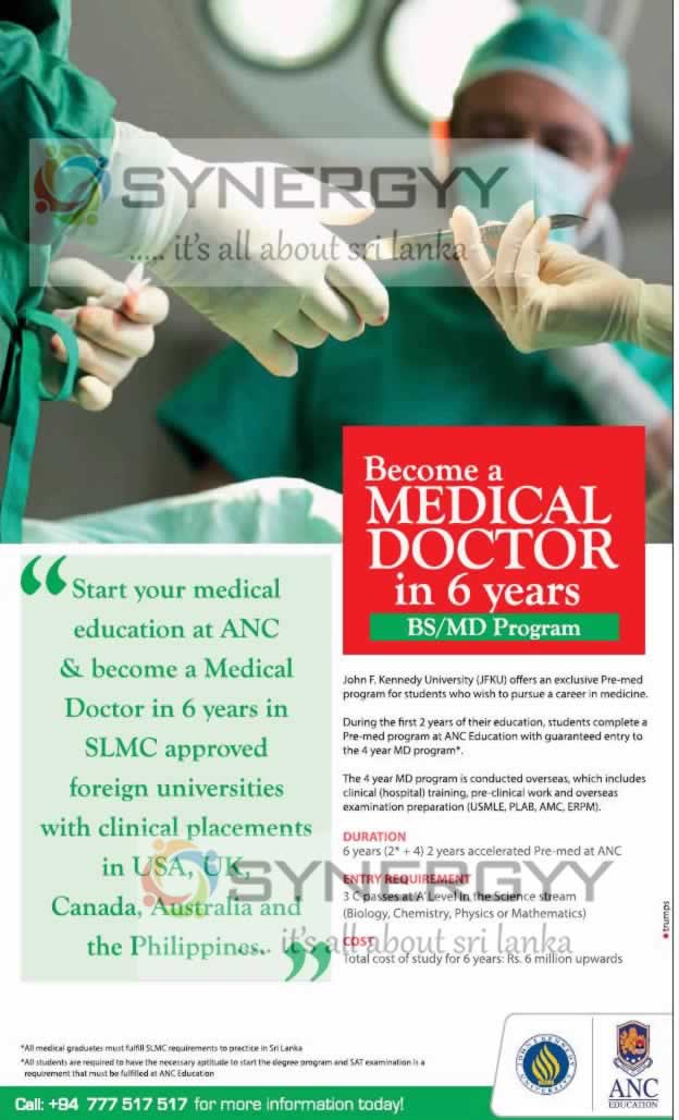 Become a Medical Doctor in Sri Lanka – ANC