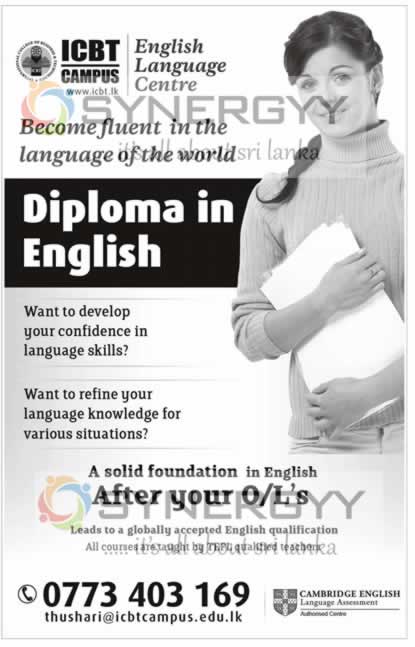 Diploma in English from ICBT Campus