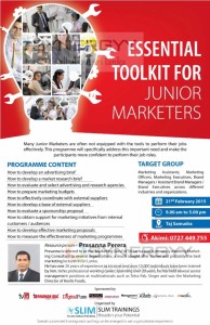 Essential Toolkit for Junior Marketers – Workshop by Prasanna Perera