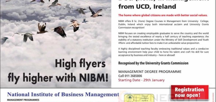 NIBM - B Sc. (Hons) in Management Degree Programme
