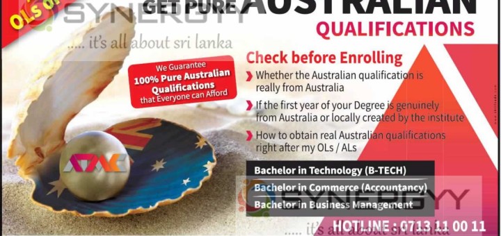 Australian Degree Qualifications in Sri Lanka