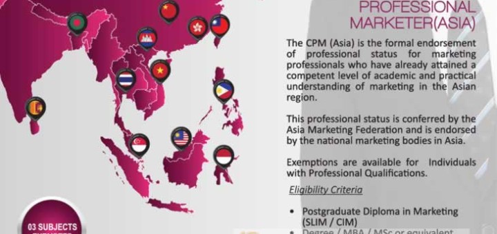 Certified Professional Marketer (Asia) Professional Qualification in Sri Lanka