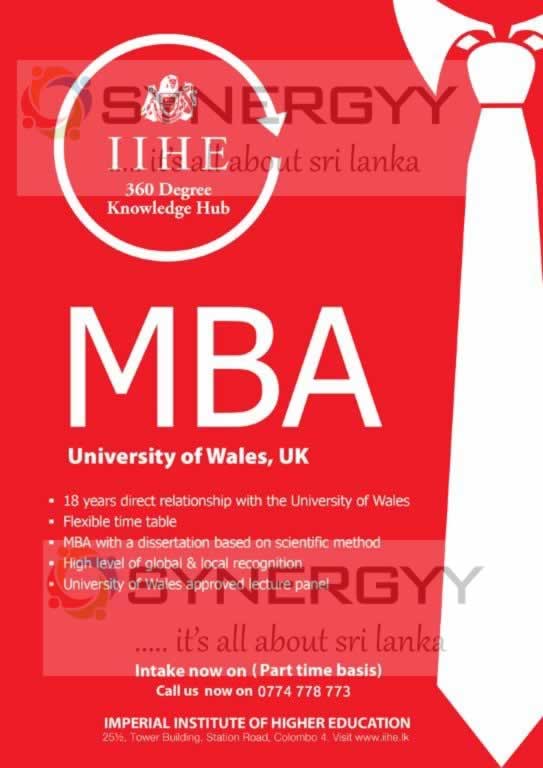 University of Wales MBA in Sri Lanka