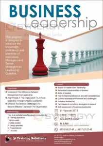 Business Leadership Workshop on 21st March 2015