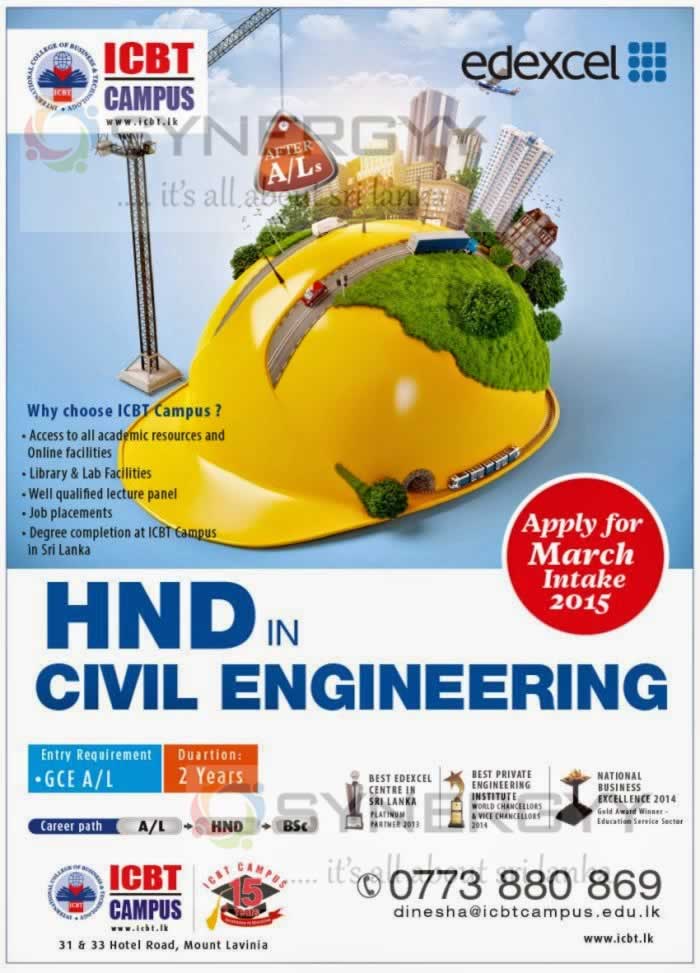 HND in Civil Engineering from ICBT Campus