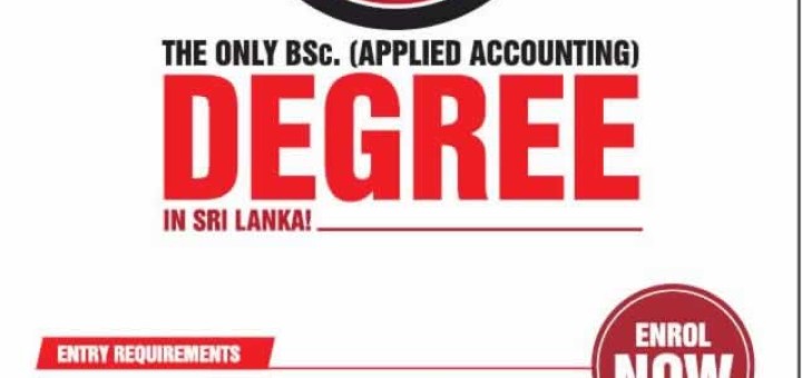 The Institute of Chartered Accountants of Sri Lanka BSc in Applied Accounting – Bachelor Degree Now in Sri Lanka