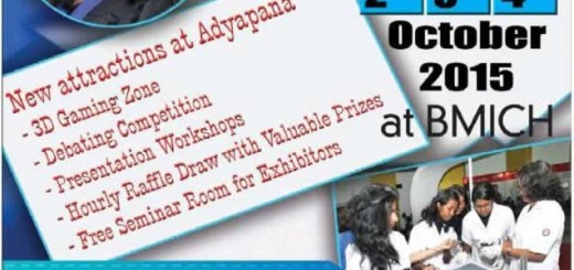 Adyapana 2015 Education Exhibition – 2nd to 4th October 2015 at BMICH
