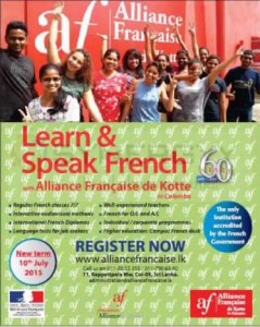 Learn & Speak French with Alliance Francaise de Kotte – New Intakes on 10th July 2015