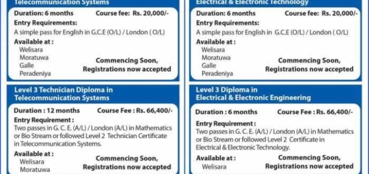 Sri Lanka Telecom Training Centre Telecommunication Courses affiliated by City & Guilds