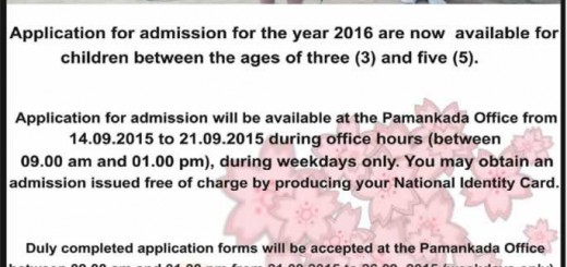 Shinnyo-en Lanka Nursery School admissions calls now