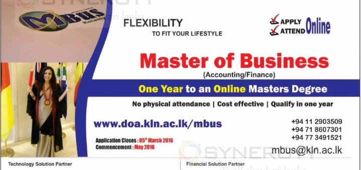 University of Kelaniya Online Master Degree Programme – Apply Now