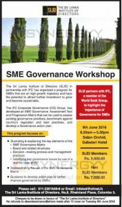 SME Governance Workshop – 9th June 2016