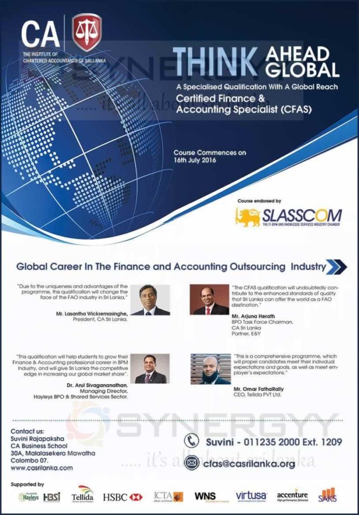 Certified Finance & Accounting Specialist (CFAS) by the Institute of