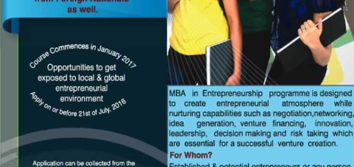 MBA in Entrepreneurship from University of Moratuwa