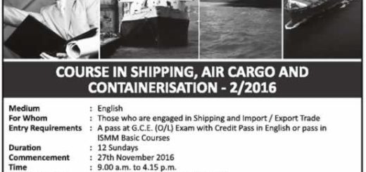 Course in Shipping, Air Cargo and Containerization - 22016