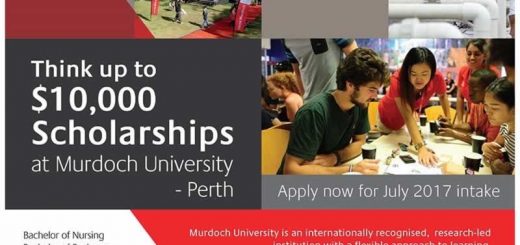Murdoch University AUS$ 10,000 Scholarship – 22nd to 28th March 2017