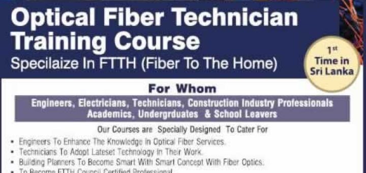 Optical Fiber Technician Training Course by SLNNS Optical Fiber Training Center