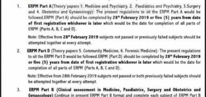 The Examination for Registration to Practise Medicine in Sri Lanka (ERPM)