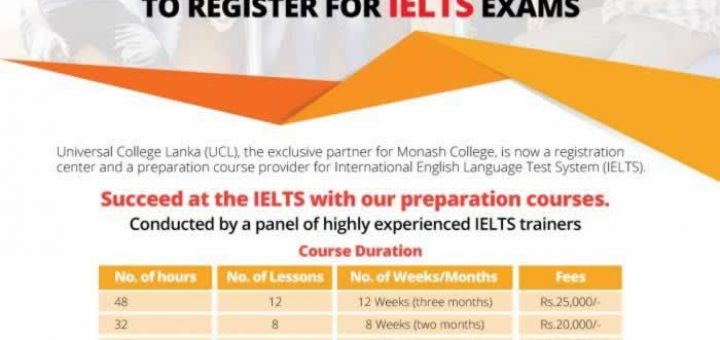 Universal College Lanka (UCL) IELTS Exams