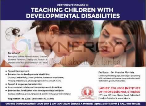 Certificate Course in Teaching Children with Developmental Disabilities