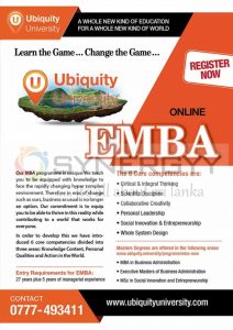 Ubiquity University EMBA (online) – Register now