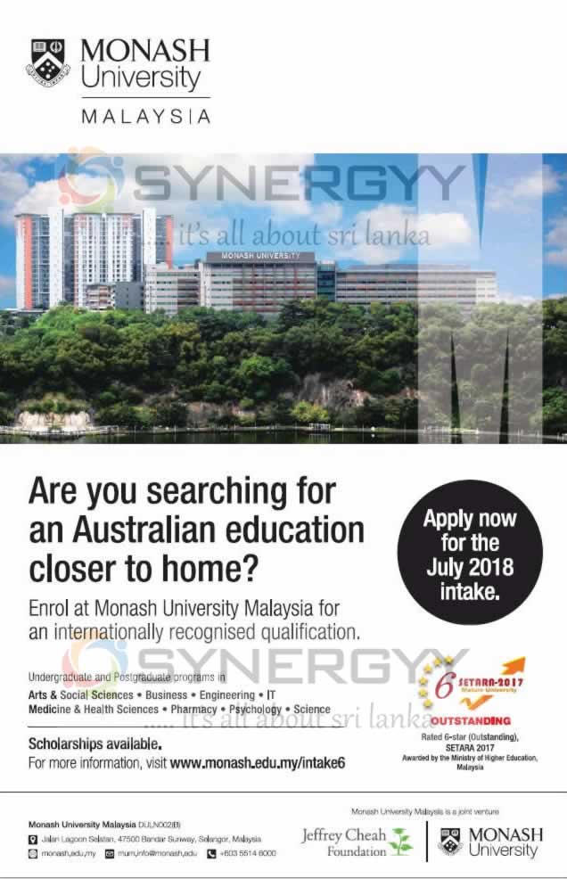 Monash University Malaysia – Application calls now