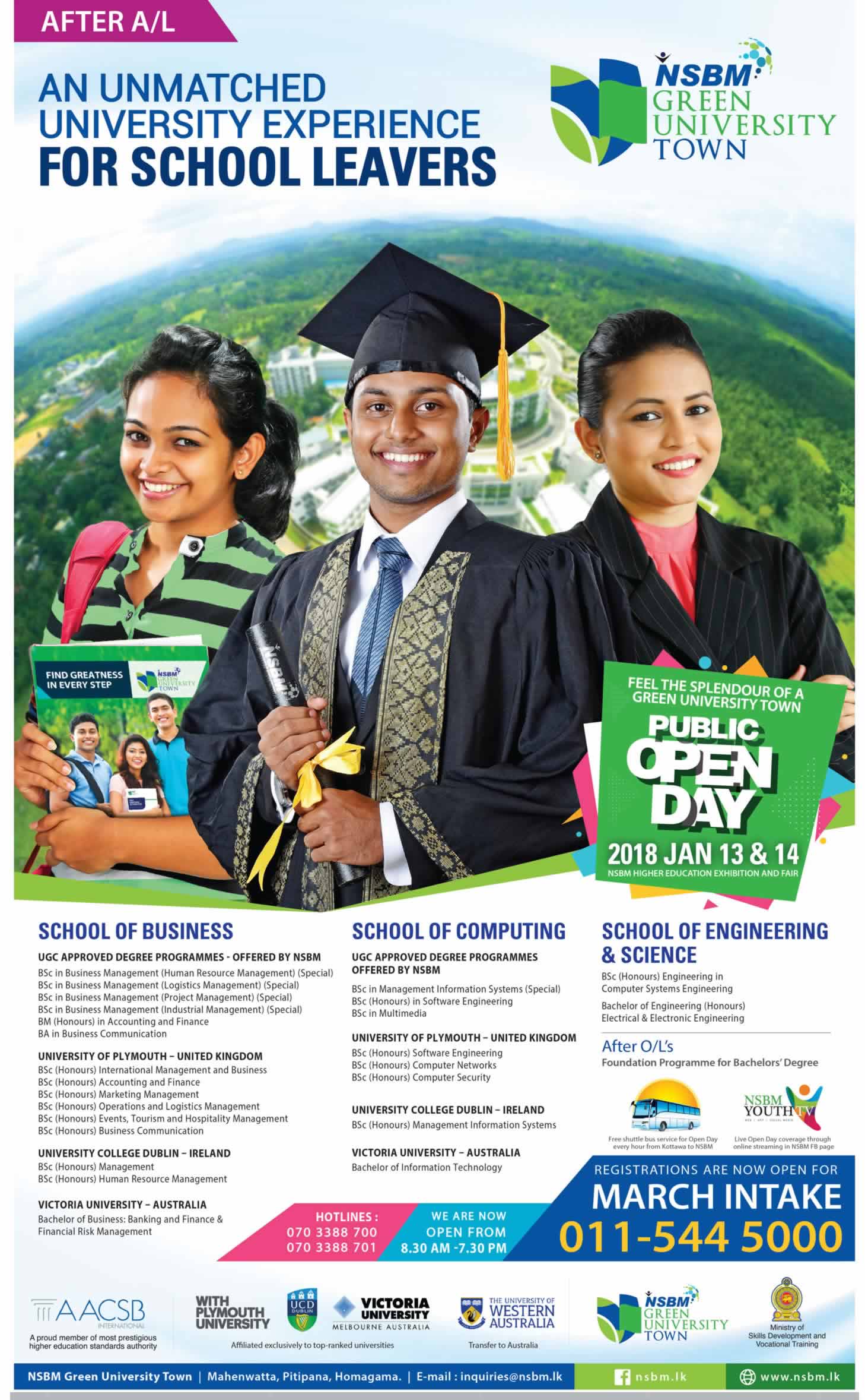 NSBM Green University Bachelor Degree – March Intakes