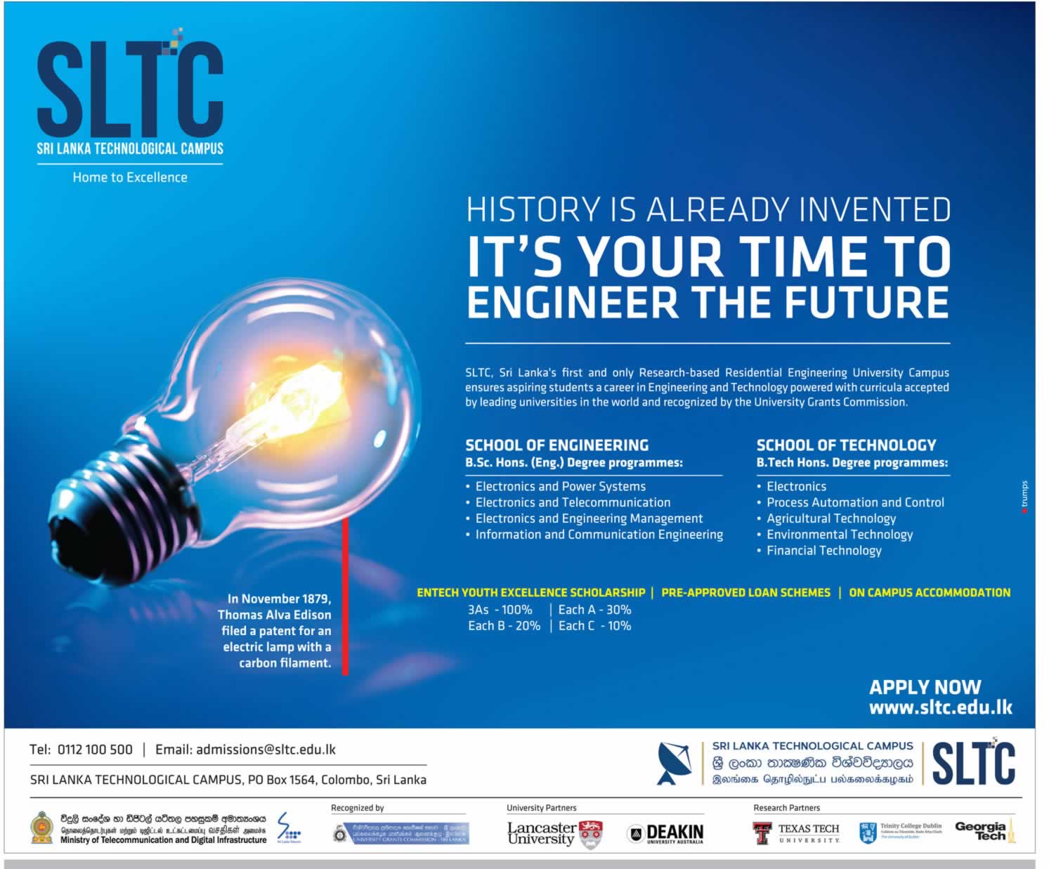 Sri Lanka Technological Campus Engineering and Technology Degree Programme